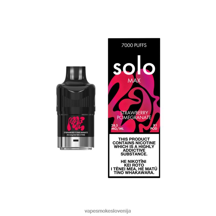Vape Brez Nikotina D64BLB84 Solo MAX pod jagodno granatno jabolko