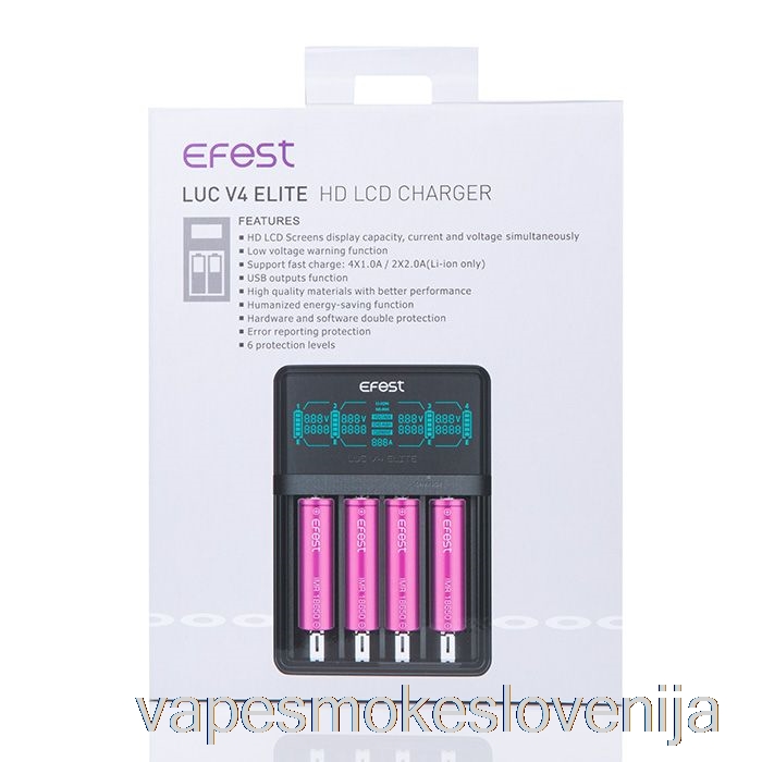 Vape Za Enkratno Uporabo Efest Luc V4 Elite Hd Lcd Polnilec