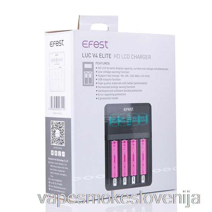 Vape Za Enkratno Uporabo Efest Luc V4 Elite Hd Lcd Polnilec