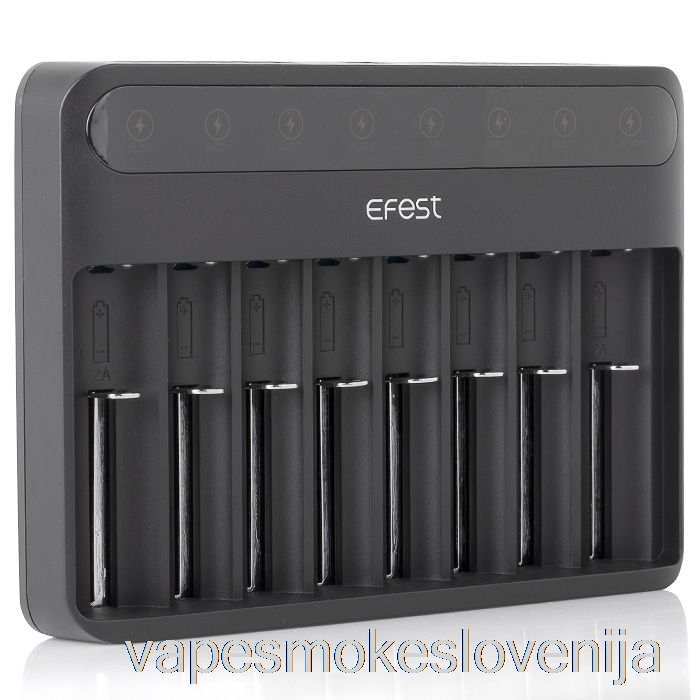Vape Petrol Efest Lush Q8 8 Bay Inteligentni Polnilnik Baterij