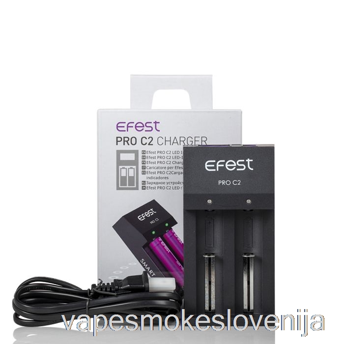 Vape Slovenija Efest Pro C2 2-bay Pametni Polnilnik Baterij