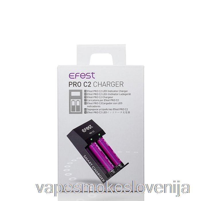 Vape Slovenija Efest Pro C2 2-bay Pametni Polnilnik Baterij