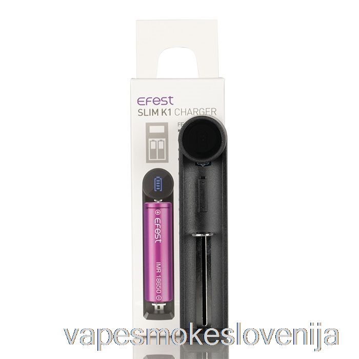 Vape Petrol Efest Slim K1 Polnilnik Baterij Z Eno Režo