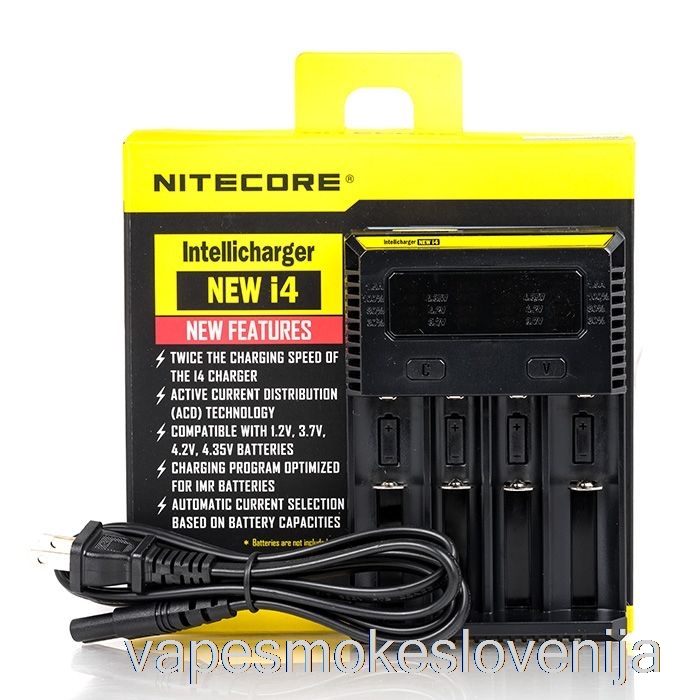 Vape Za Enkratno Uporabo Nitecore I4 Polnilec Baterije V2 (4-bay)