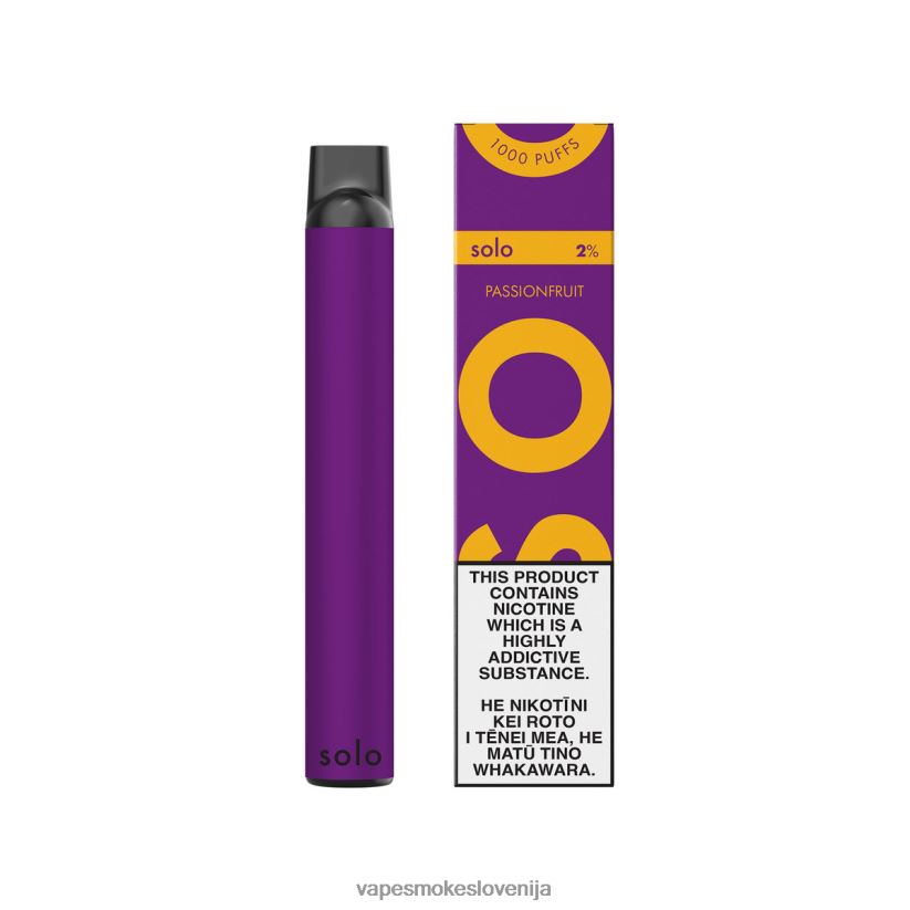 Vape Brez Nikotina D64BLB14 Solo vape za enkratno uporabo pasijonka