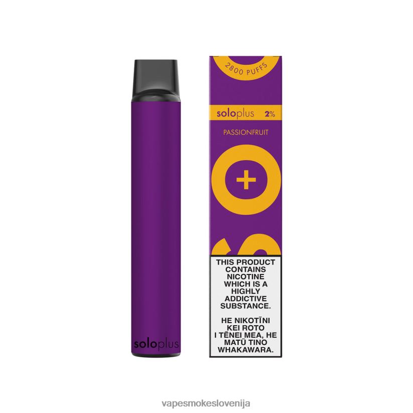 Vape Brez Nikotina D64BLB29 Solo Plus vape za enkratno uporabo pasijonka