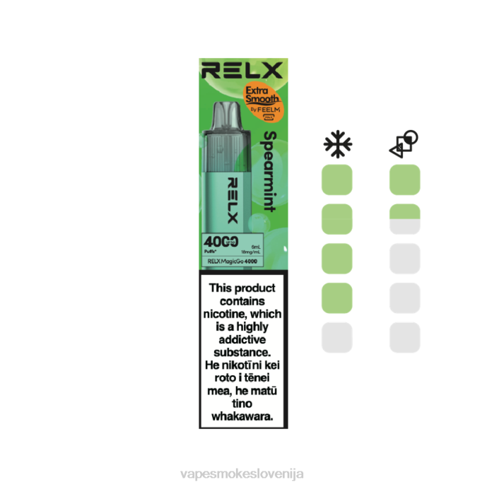 Vape Za Enkratno Uporabo X2B83 RELX MagicGo 4000 vape za enkratno uporabo zelena meta
