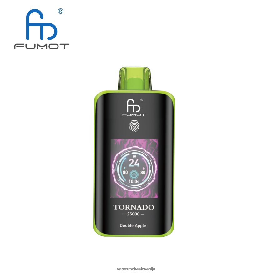 Fumot Tornado 25000 vape za enkratno uporabo dvojno jabolko 2BZ08T5 Vape Tekočine