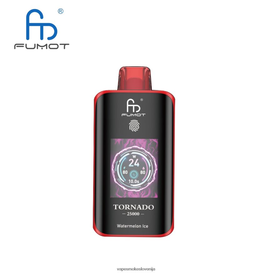 Fumot Tornado 25000 vape za enkratno uporabo led iz lubenice 2BZ08T12 Vape Petrol