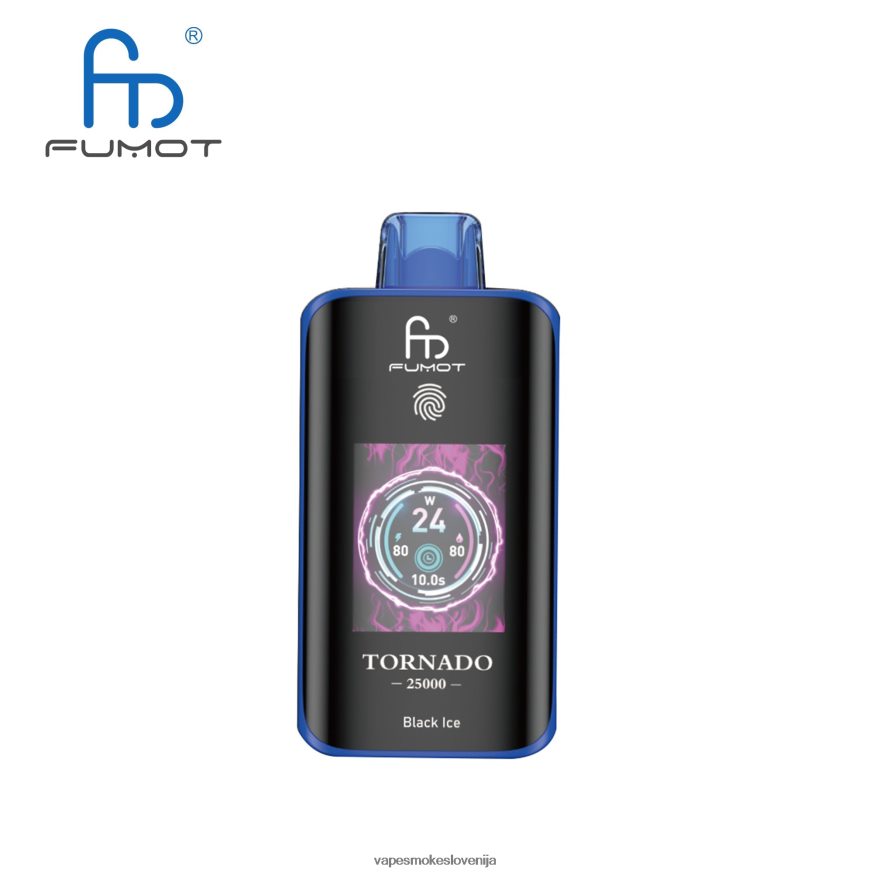 Fumot Tornado 25000 vape za enkratno uporabo črni led 2BZ08T2 Vape Petrol