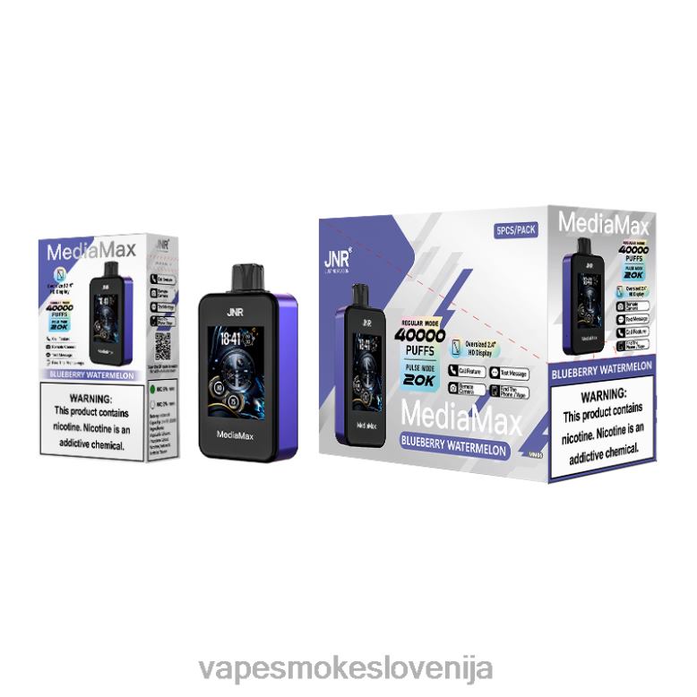 JNR MediaMax 40k puff borovničeva lubenica 4JBND12 | Vape Petrol