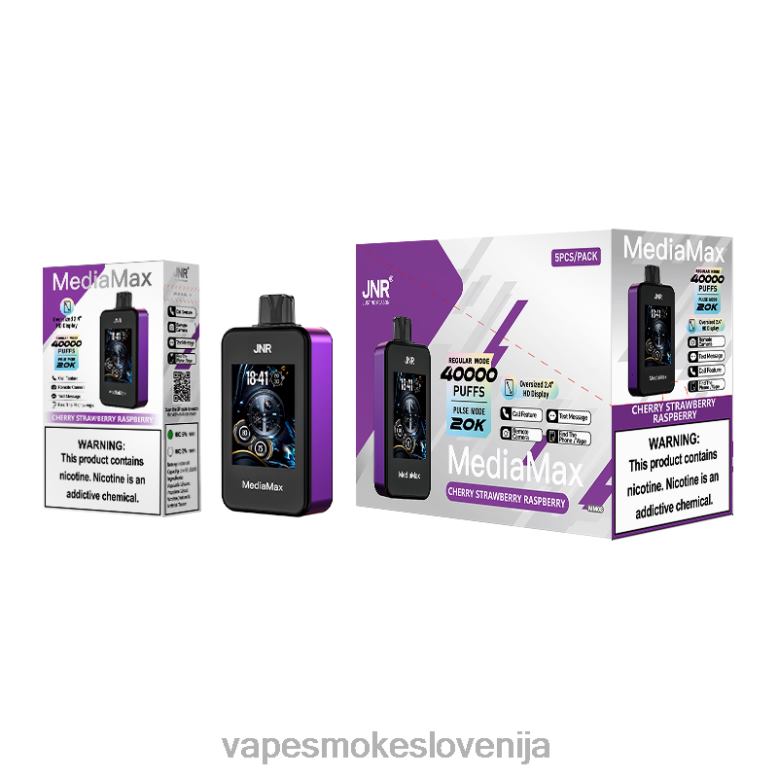 JNR MediaMax 40k puff češnja jagoda malina 4JBND14 | Vape Brez Nikotina