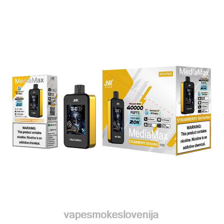 JNR MediaMax 40k puff jagodna banana 4JBND16 | Vape Slovenija