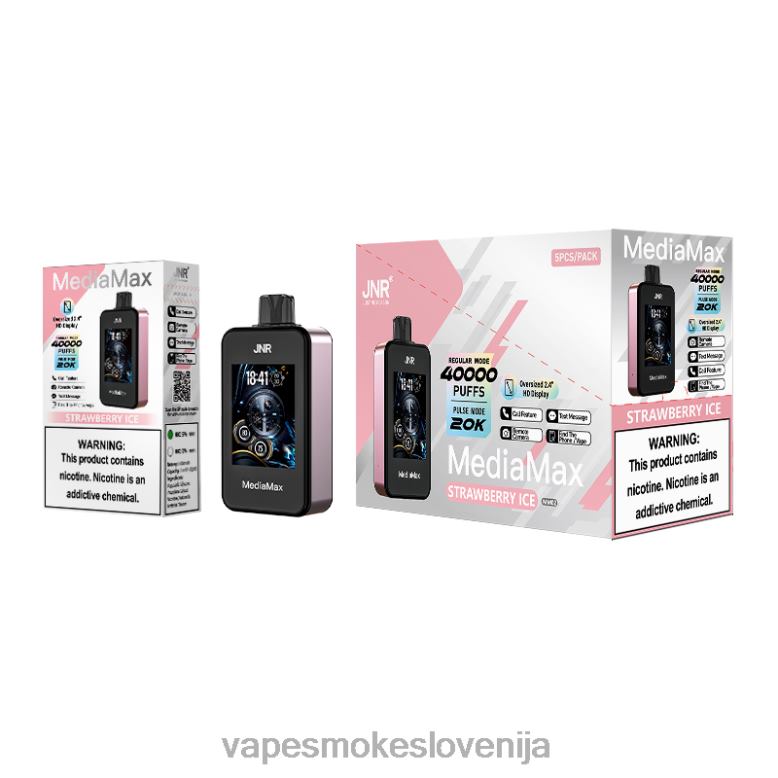 JNR MediaMax 40k puff jagodni led 4JBND17 | Vape Petrol