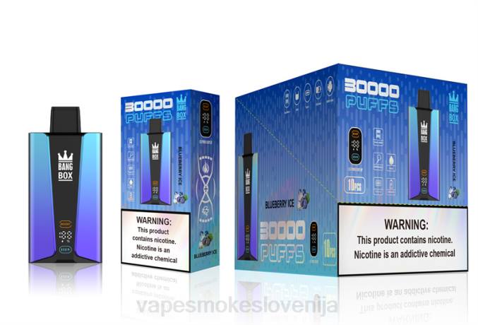 Vape Brez Nikotina 0FP679 Bang Box Pametni zaslon s 30000 vpihi borovničev led