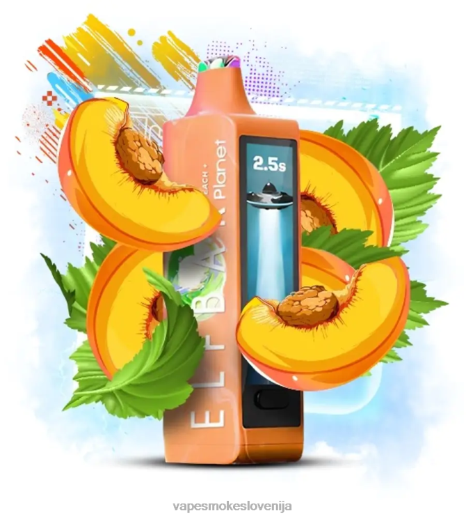 Vape Brez Nikotina 40N0224 Elf Bar Planet 25000 breskev