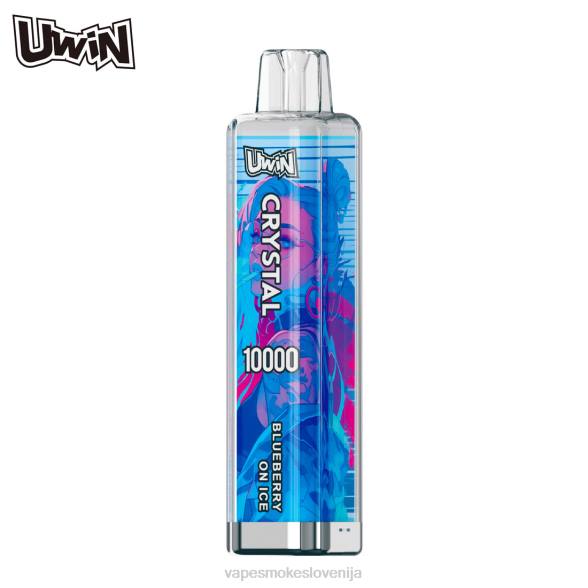 Vape Brez Nikotina P2P64 UWIN CRYSTAL 10000 vape za enkratno uporabo borovnica na ledu