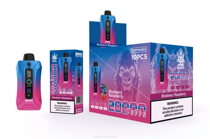 Vape Petrol 0FP612 Bang Beach Vape s pametnim zaslonom z 20000 vpihi borovnica malina