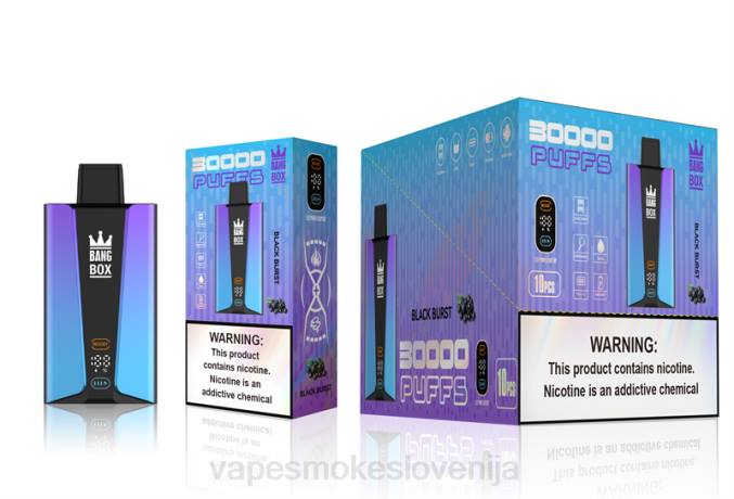 Vape Petrol 0FP677 Bang Box Pametni zaslon s 30000 vpihi črni izbruh