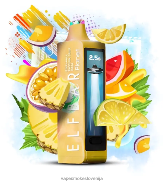 Vape Petrol 40N0227 Elf Bar Planet 25000 ananasova pasijonka baja
