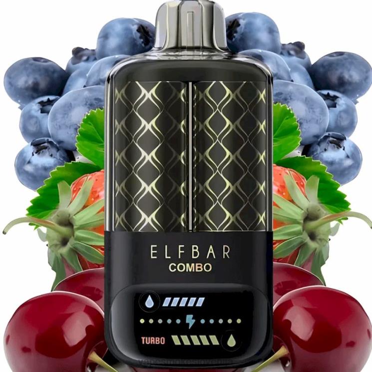 Vape Petrol 40N022 Elf Bar Combo 25000 borovnica kisla malina & češnja