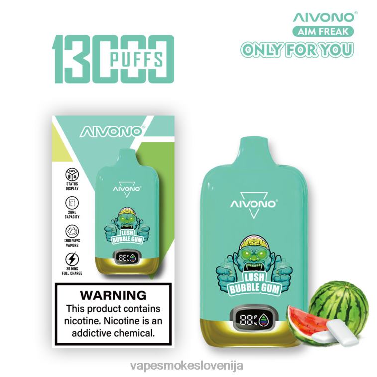 Vape Petrol 6FDXN247 Aivono AIM FREAK 13000 bujni žvečilni gumi