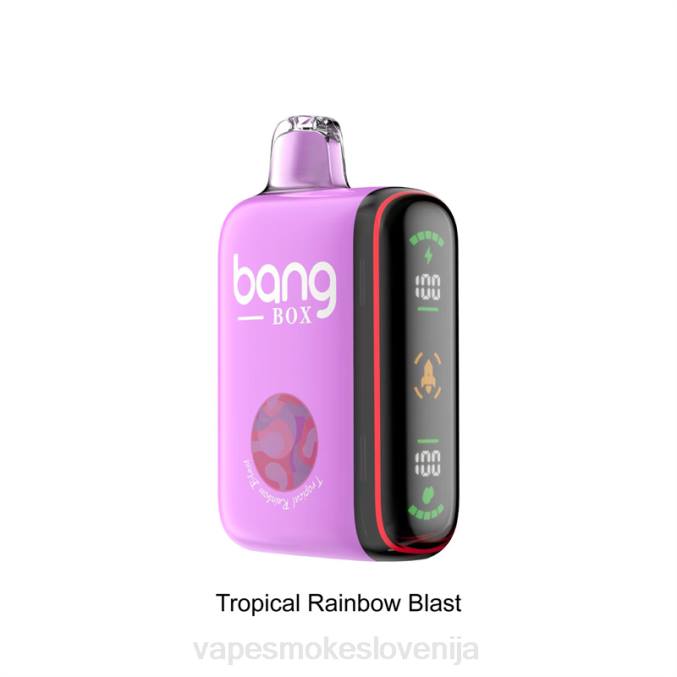 Vape Slovenija 0FP636 Bang Box 9000-18000 vdihov inteligentni zaslon moči tropska mavrica