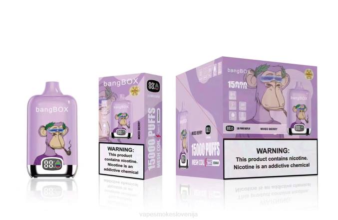 Vape Slovenija 0FP641 Bang Box 15000 vpihov mešano jagodičje