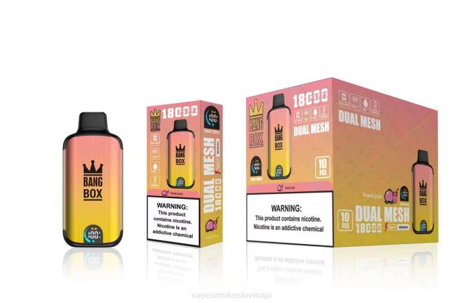 Vape Slovenija 0FP691 Bang Box 18000 vpihov breskov sok