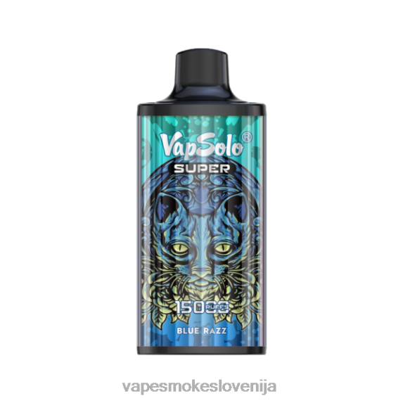 Vape Slovenija LV00V126 Vapsolo SUPER vape za enkratno uporabo modra razz