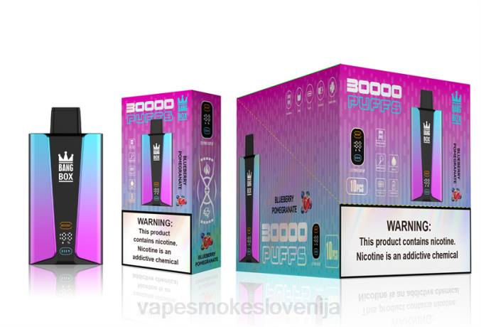 Vape Tekočine 0FP680 Bang Box Pametni zaslon s 30000 vpihi borovničev pomerante