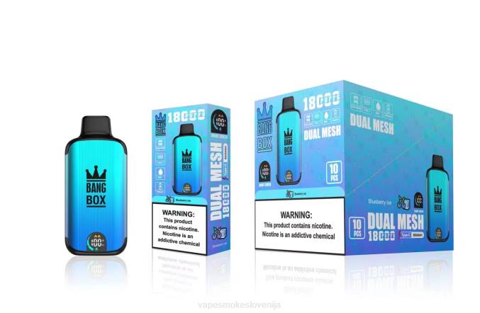 Vape Tekočine 0FP690 Bang Box 18000 vpihov borovničev led