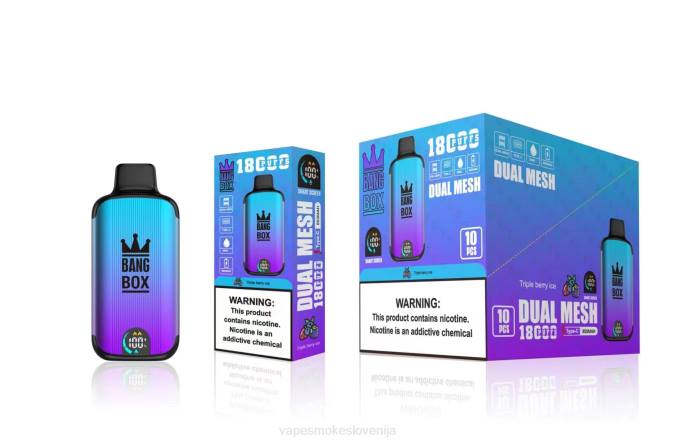 Vape Tekočine 0FP695 Bang Box 18000 vpihov trojni jagodni led