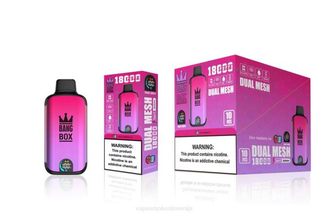 Vape Za Enkratno Uporabo 0FP698 Bang Box 18000 vpihov kisli malinov led