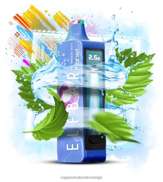 Vape Za Enkratno Uporabo 40N0218 Elf Bar Planet 25000 meta morskega vetra