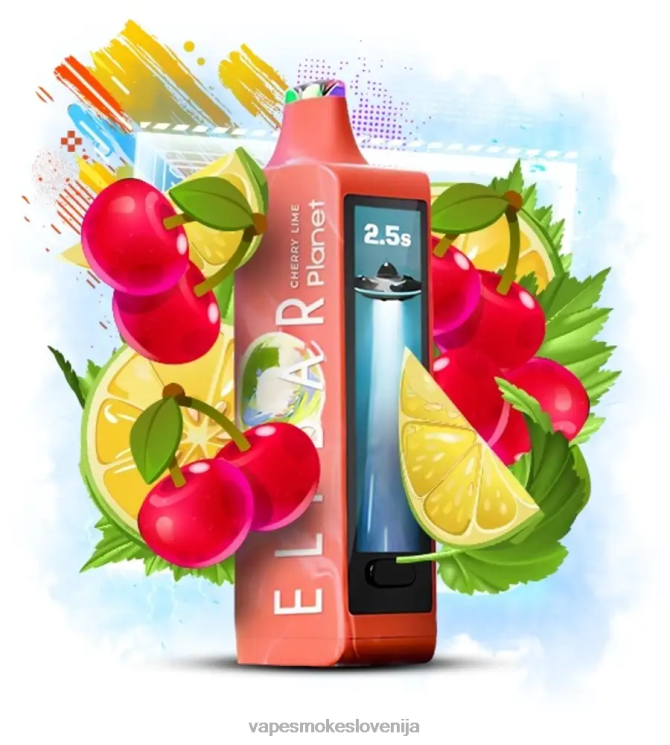 Vape Za Enkratno Uporabo 40N0223 Elf Bar Planet 25000 češnjeva limeta