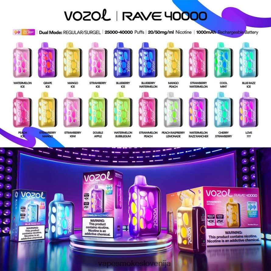 Vozol Rave 40000 N8664R1 Vape Slovenija