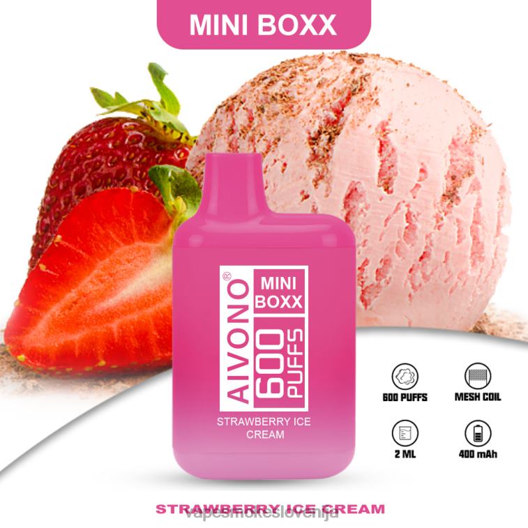 Vape Petrol 6FDXN232 Aivono AIM MINI BOXX 600 jagodni sladoled