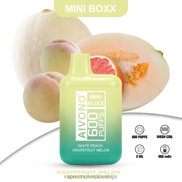 Vape Slovenija 6FDXN241 Aivono AIM MINI BOXX 600 bela breskev grenivka melona