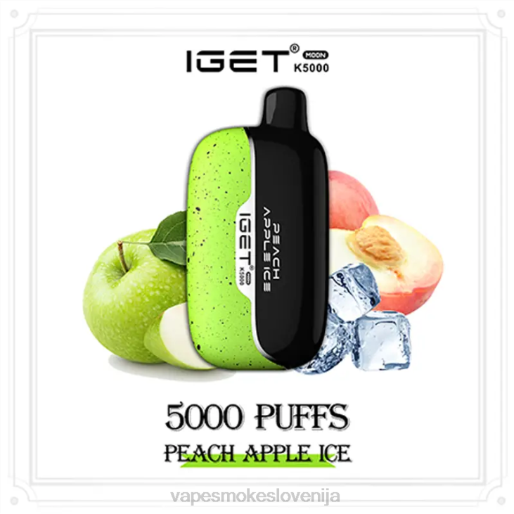 IGET Moon k5000 breskov jabolčni led HXD47 Vape Petrol