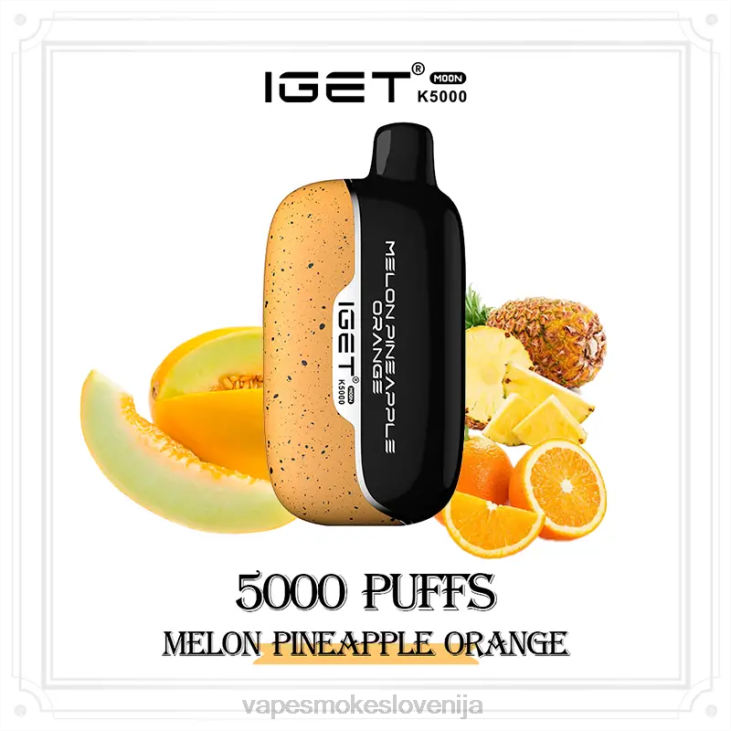 IGET Moon k5000 melona ananas pomaranča HXD413 Vape Za Enkratno Uporabo