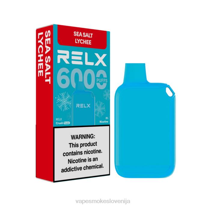 Vape Brez Nikotina X2B814 RELX Crush Pocket 6000 ledenih morska sol liči
