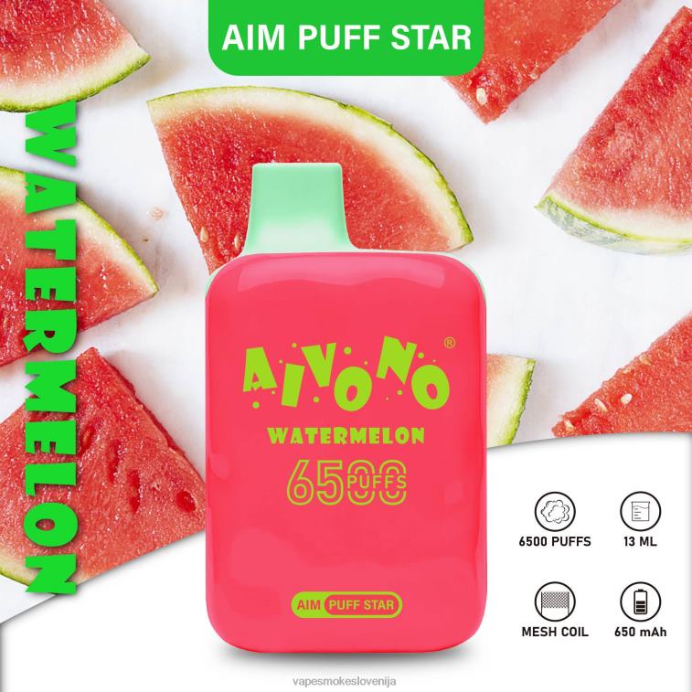 Vape Slovenija 6FDXN291 Aivono AIM PUFF STAR 6500 lubenica