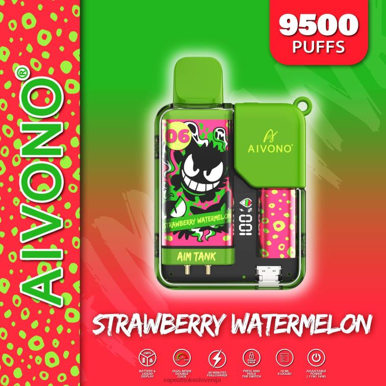 Vape Slovenija 6FDXN46 Aivono AIM TANK 9500 jagodna lubenica