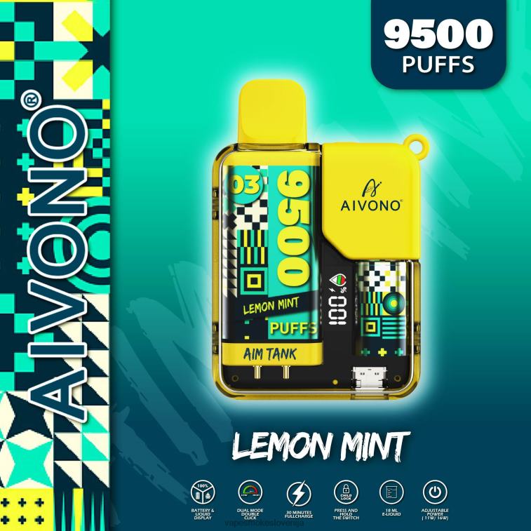 Vape Tekočine 6FDXN35 Aivono AIM TANK 9500 limonina meta