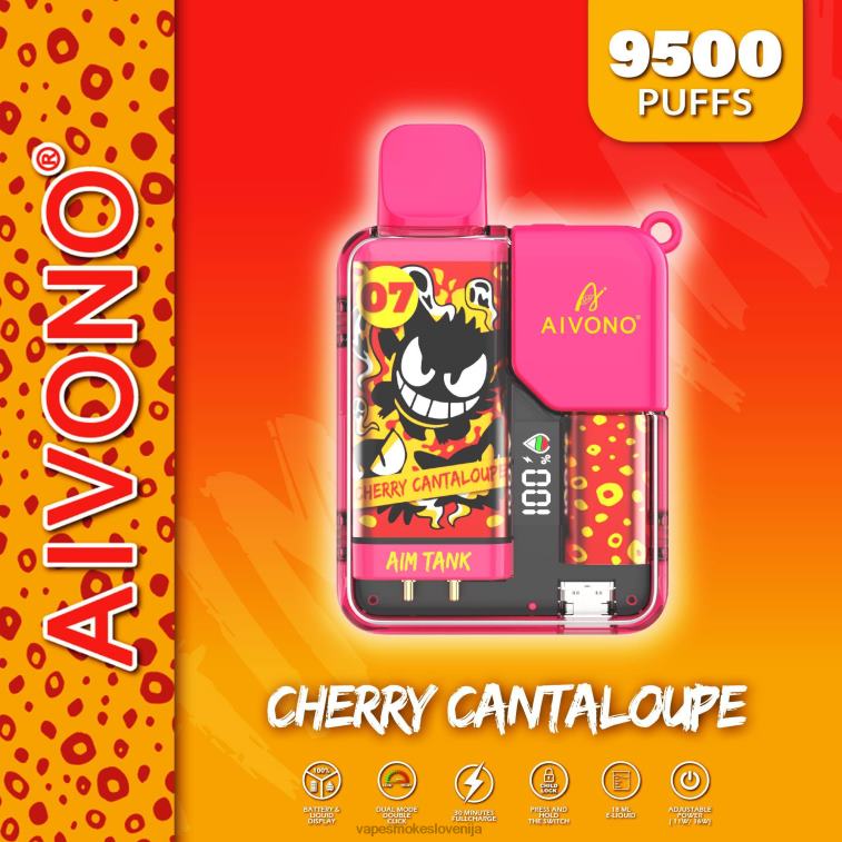 Vape Tekočine 6FDXN45 Aivono AIM TANK 9500 češnjeva dinja