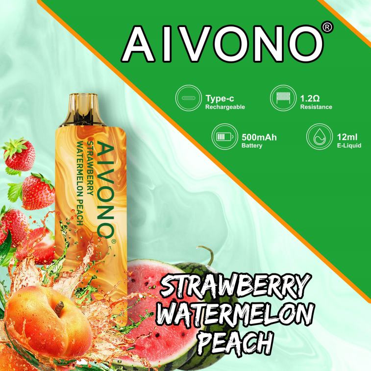 Vape Za Enkratno Uporabo 6FDXN108 Aivono AIM GUN 7000 jagoda lubenica breskev