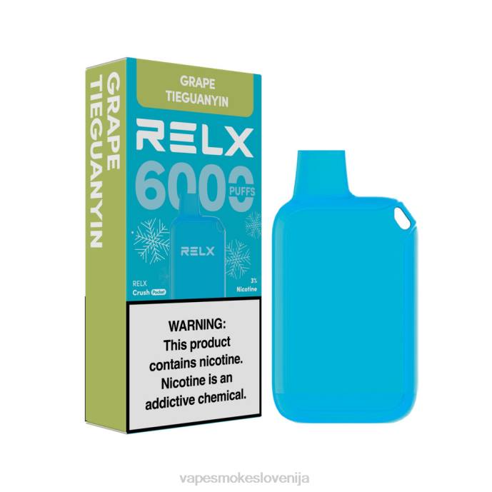 Vape Za Enkratno Uporabo X2B818 RELX Crush Pocket 6000 ledenih grozdje tieguanyin