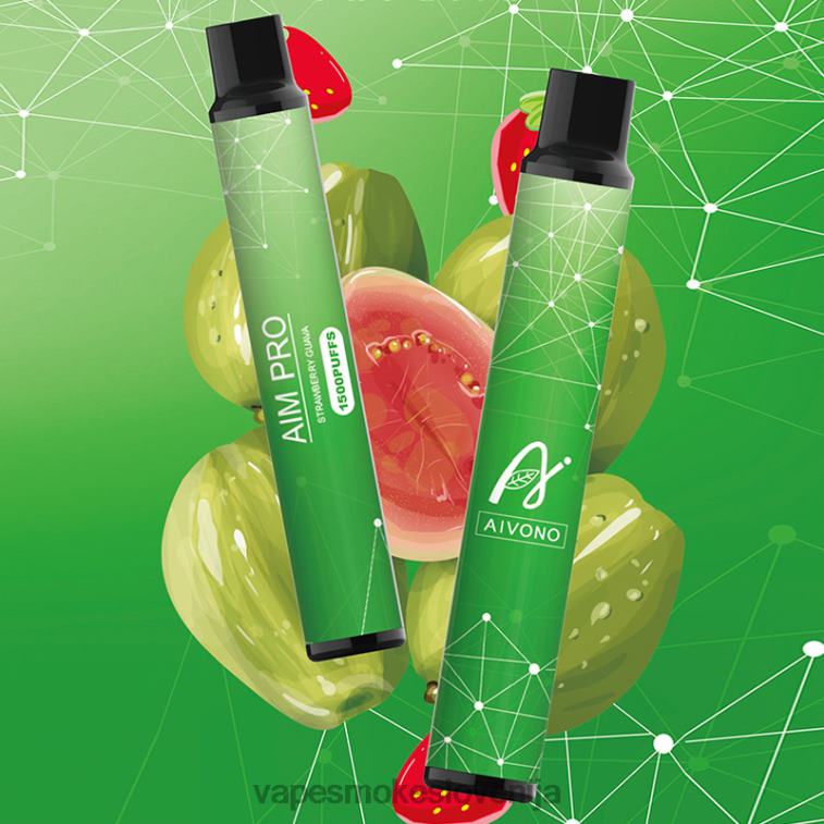 Vape Brez Nikotina 6FDXN164 Aivono AIM PRO 1500 jagodna guava