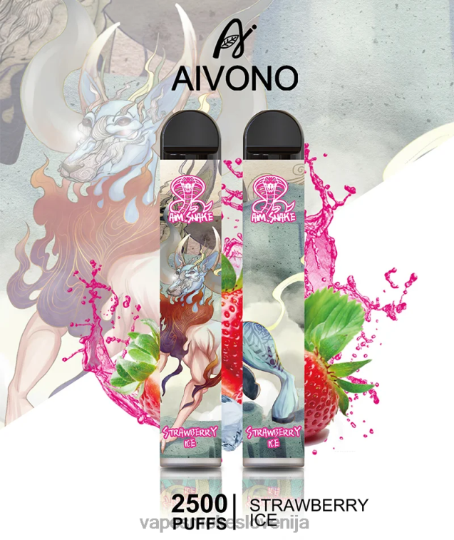 Vape Brez Nikotina 6FDXN319 Aivono AIM SNAKE 2500 jagodni led